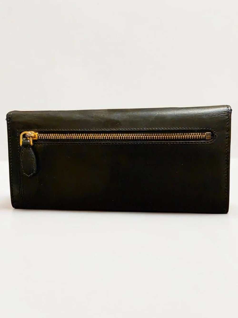 Prada Black Leather Continental Wallet _ COA Included